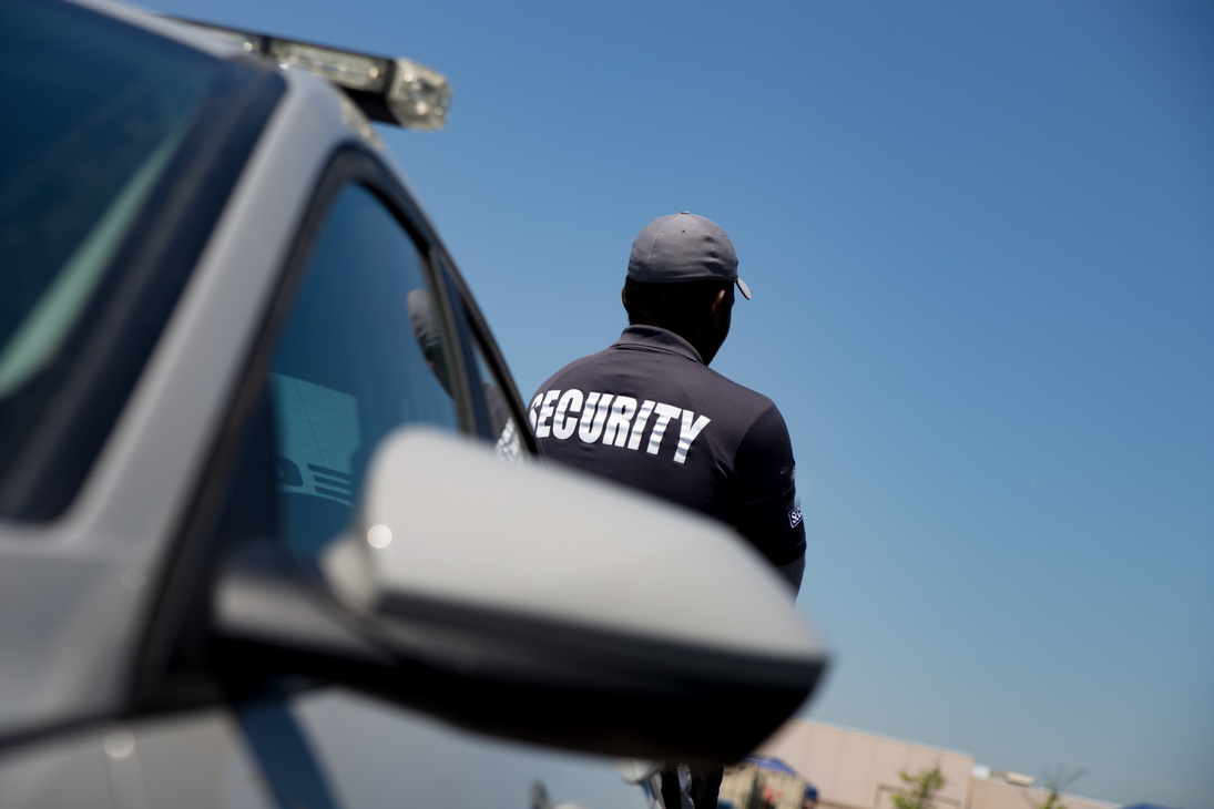 Parking security watching over parking area